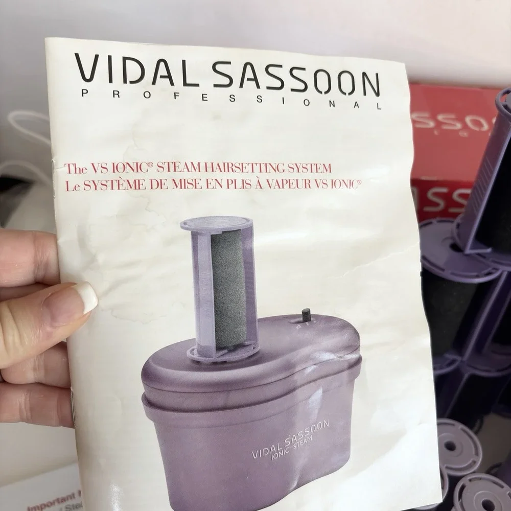 Vidal Sassoon VS330 Professional Ionic Steam Hair Setter 20 Pc Rollers Complete